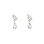 Pear Shape Lab-Grown Diamond Flat Back Earring