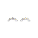 Helix Lotus Crawler Lab Grown Diamond Earring