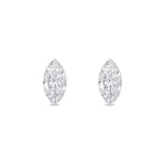 Yellow Gold Marquise Lab Grown Diamond Flat Back Earring