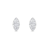 Yellow Gold Marquise Lab Grown Diamond Flat Back Earring