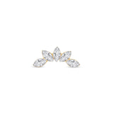 Helix Lotus Crawler Lab Grown Diamond Earring