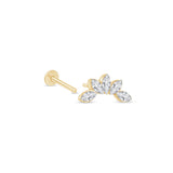 Helix Lotus Crawler Lab Grown Diamond Earring
