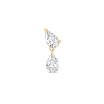 Pear Shape Lab-Grown Diamond Flat Back Earring