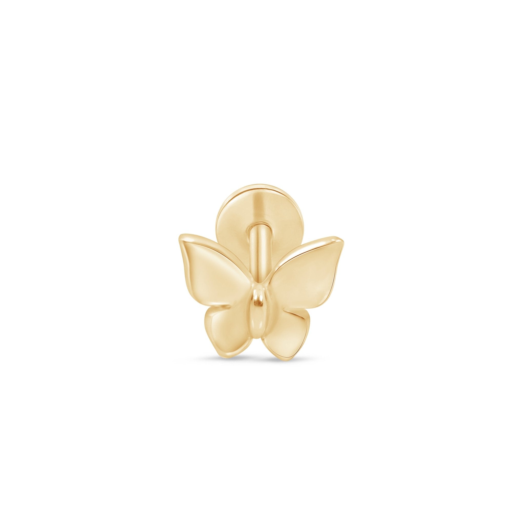 a yellow gold flower charm on a white background