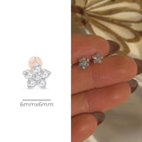 Diamond Flower Flat Back Stud