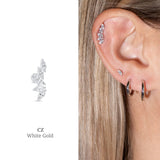 Marquise Illusion Ear Climber Flat Back Earring