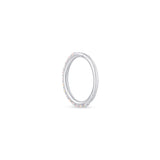 Opal Hoop Earring in Solid 14k White Gold