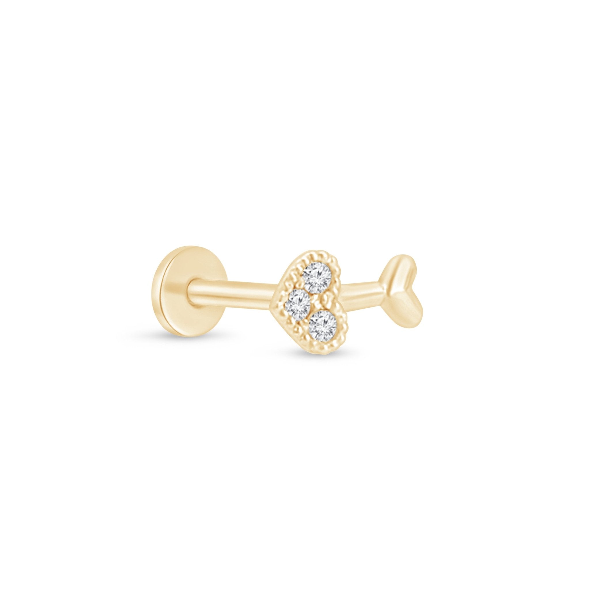 a pair of gold earrings with diamonds