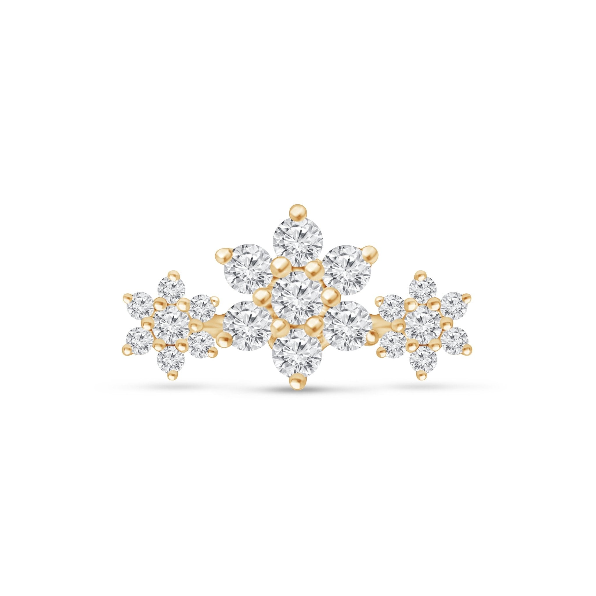 a yellow gold and white diamond ring