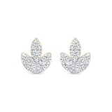 a pair of white diamond earrings