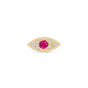 a gold ring with a pink stone in the center