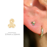 Trinity Diamond-Cut Flat Back Earring