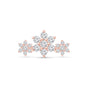 a diamond snowflake ring in 18k rose gold