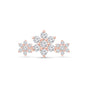 a diamond snowflake ring in 18k rose gold