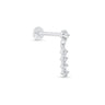 a pair of white gold and diamond earrings