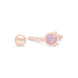 Rose Gold Pink Opal Huggie Hoop