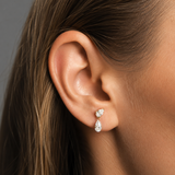 Pear Shape Lab-Grown Diamond Flat Back Earring