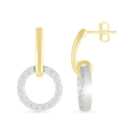 Dangling Diamond Eternity Circle Stud Earrings Earrings Estella Collection 32647 925 Diamond Made to Order