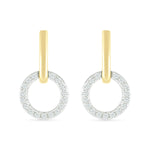 Dangling Diamond Eternity Circle Stud Earrings Earrings Estella Collection 32647 925 Diamond Made to Order