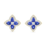 Blue Sapphire Clover Stud Earrings with White Sapphire Halo Earrings Estella Collection #product_description# 32657 10k Birthstone blue #tag4# #tag5# #tag6# #tag7# #tag8# #tag9# #tag10#