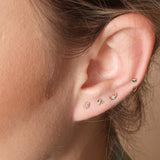 Diamond Drop Flat Back Stud Earring