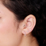 Diamond Constellation Ear Climber Flat Back Earring