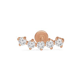 Diamond Constellation Ear Climber Flat Back Earring