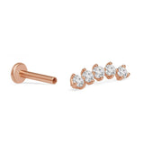 Diamond Constellation Ear Climber Flat Back Earring