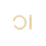 Beaded Ear Cuff in Solid 14k Yellow Gold