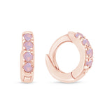 Opal Pavé Studded Huggie Earring