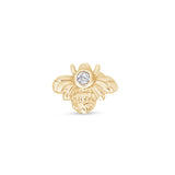 Cubic Zirconia Bee Flat Back Stud