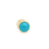 Turquoise Cabochon Flat Back Stud  Bezel