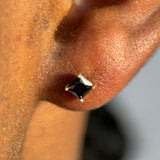 Black Onyx Princess Cut Earring