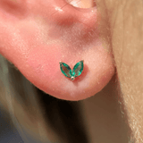 Emerald Double Marquise Earring