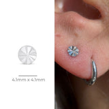 Round Disc Flat Back Earring