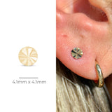 Round Disc Flat Back Earring