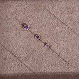 Bezel Set Amethyst Flat Back Stud