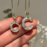 Radiant-Cut 10K Gold Initial Pendant