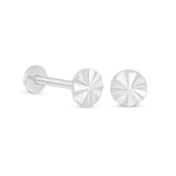 Round Disc Flat Back Earring