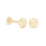 Round Disc Flat Back Earring