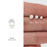 Pearl Flat Back Stud Earring