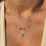 Diamond Love Necklace  Gold