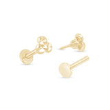 Trinity Diamond-Cut Flat Back Earring