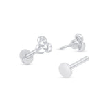 Trinity Diamond-Cut Flat Back Earring