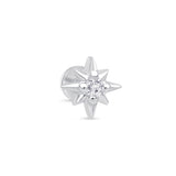 Tiny Starburst 14k Gold Flat Back Earring