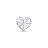 Beaded Heart Flat Back Earring