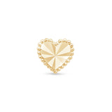 Beaded Heart Flat Back Earring