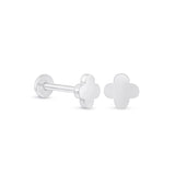 Gold Clover Flat Back Earring