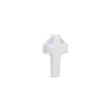 Solid 14k White Gold Cross Flat Back Stud Earring