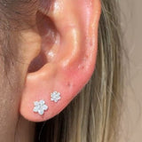 Diamond Flower Flat Back Stud